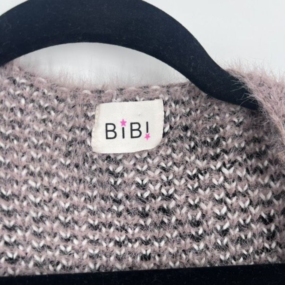 Bibi Soft Fuzzy Leopard Print Cardigan Sweater Sm… - image 4